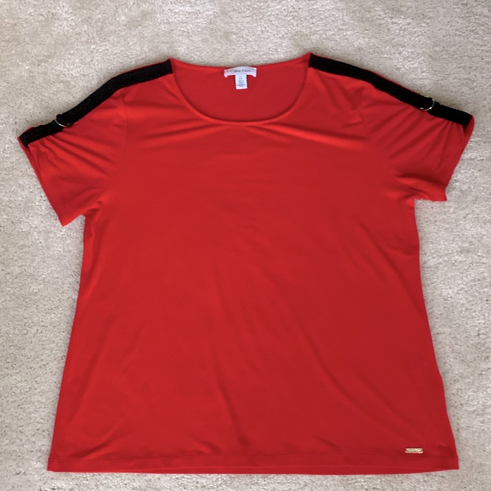 Ladies Calvin Klein top-red, size L